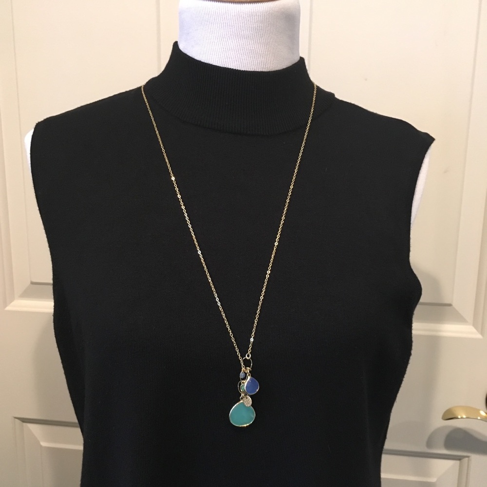 NWT LOFT necklace with blue stones